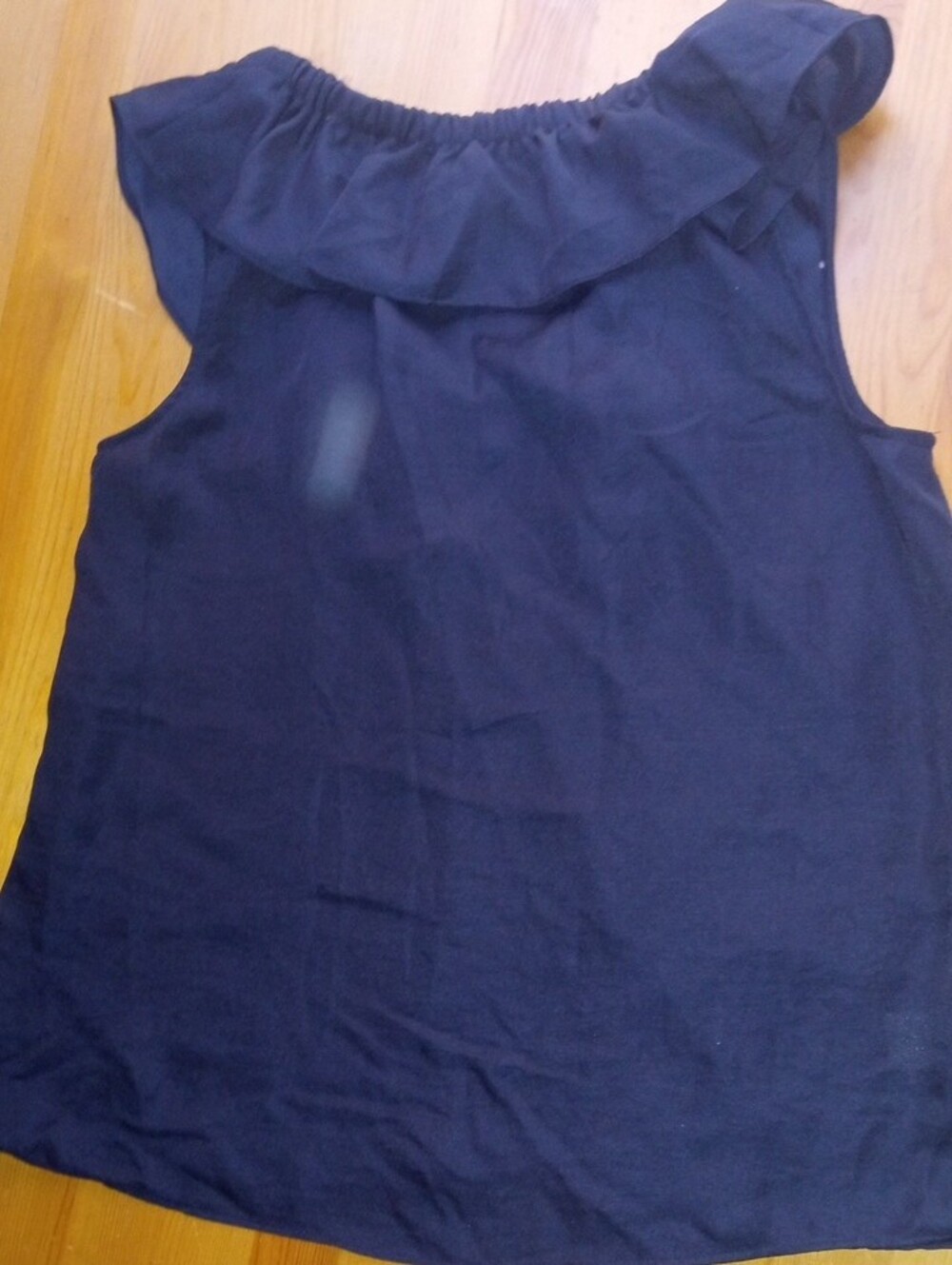 Ann Taylor Navy Off-Shoulder Ruffle Camisole - Picture 5 of 5